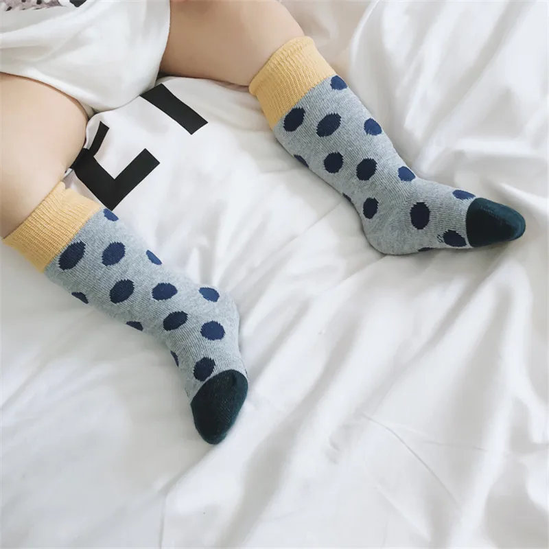 2019 г. модные детские хлопковые носки в горошек с рисунком волка и Риты | Мать