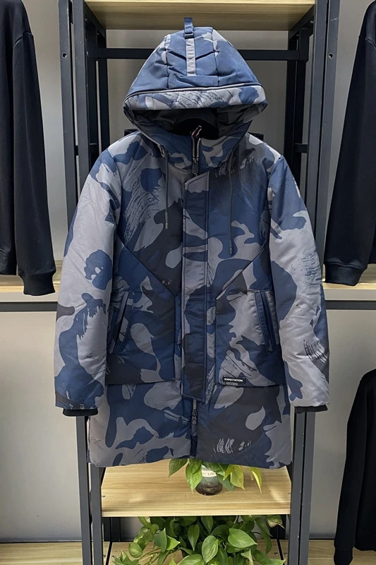 New Fashion 2021 Men's Winter Duck Down Coat & Jacket Camouflage Printed Male Long Parkas Outerwear Plus Oversized 3XL XXXL