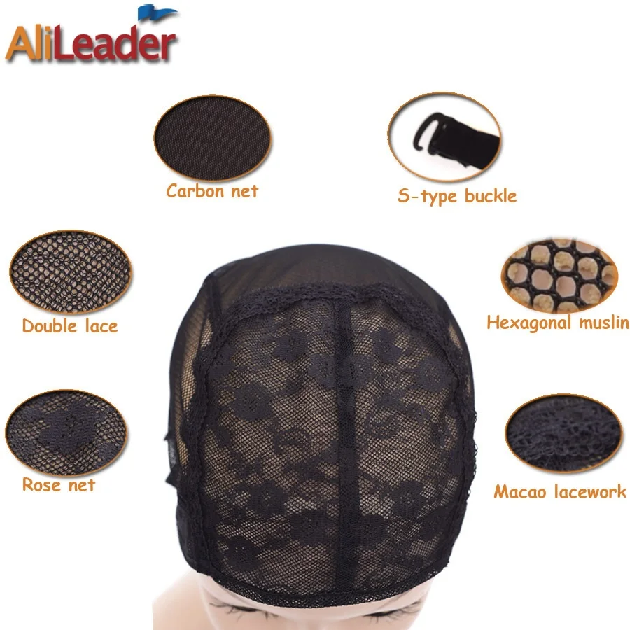 

50 шт./лот, материал на сетке, профессиональные шапочки для париков, для изготовления париков XlL/L/M/S, безклеевые шапочки для париков, эластичны...