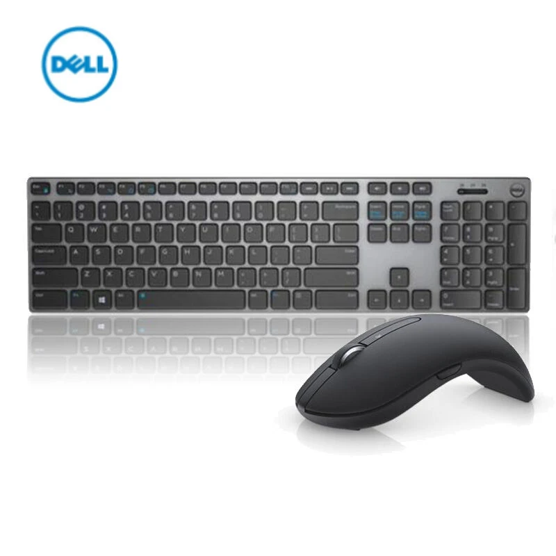 Комбинированная Беспроводная Bluetooth-клавиатура и мышь Dell KM717 2 4 ГГц Qwerty-Grey-Laser
