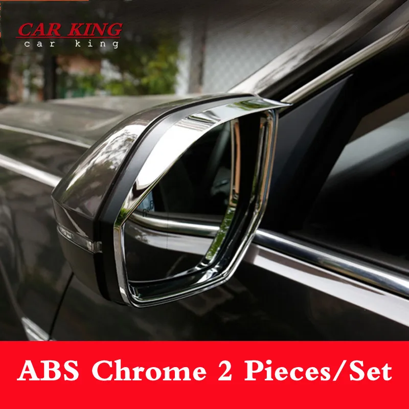 

For MG ZS 2017-2020 Car Door Rearview Mirror Frame Cover ABS Chrome Decorator Rain Eyebrow Trim Accessories Exterior Automobile