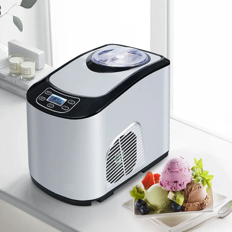 

2021 New Mini household Ice cream machine Automatic built-in freezer intelligent soft hard ice cream maker 1.5L