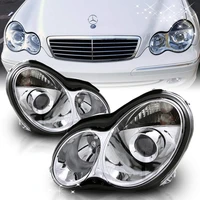 projector replacement headlights chrome for 01 07 mercedes benz c class w203 passenger and driver side