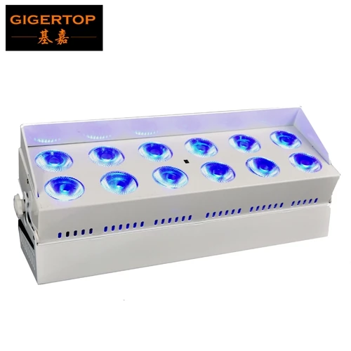 1 Tiptop сценический прожектор TP-G3037-6IN1 12x18 Вт Tyanshine RGBWA UV 6 цветов DMX батарея беспроводной светодиод настенная шайба Свет белый/черный - Цвет: 1