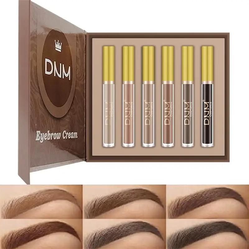

6 color Hot Sale Eyebrow Cream Set Natural Long Lasting Waterproof Quick-drying Mascara Eyebrow Makeup Eye Makeup Cosmetics