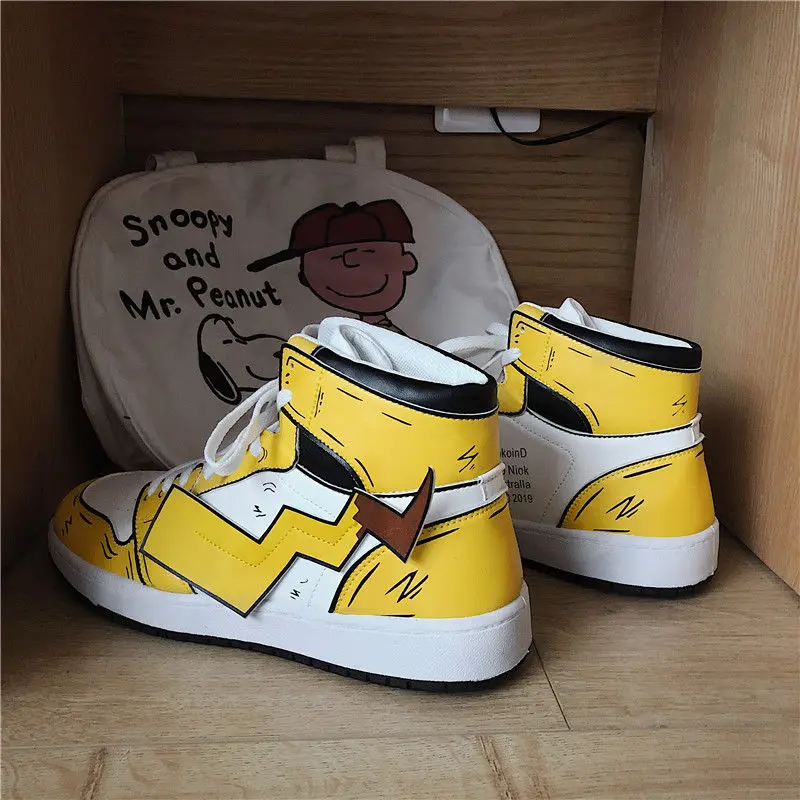 AJ1 cartoon high upper board shoes men sports leather basketball casual 39-44 | Обувь