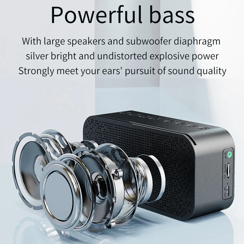 

Mirror Alarm Clock Bluetooth Speaker Multifunction with FM Radio LED Mirror Snooze Wireless Subwoofer Music Player Clock