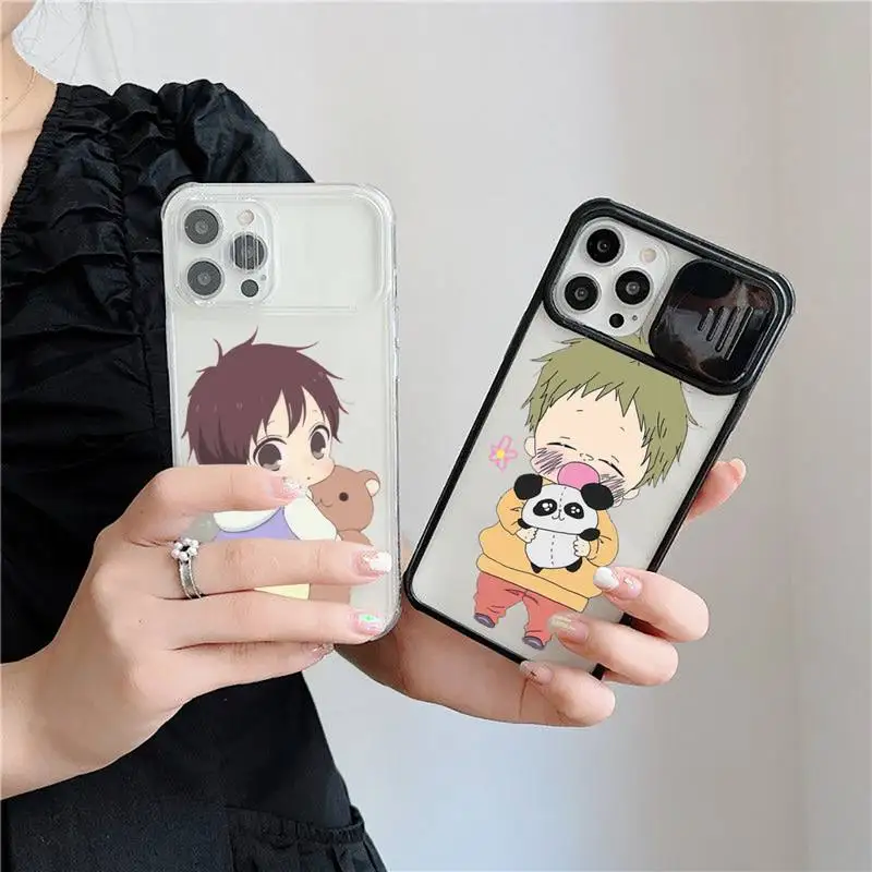 

School Babysitters Ryuichi Phone Case For iPhone 12 11 8 7 se 2020 mini pro X XS XR MAX Plus Transparent Camera Protection Cover