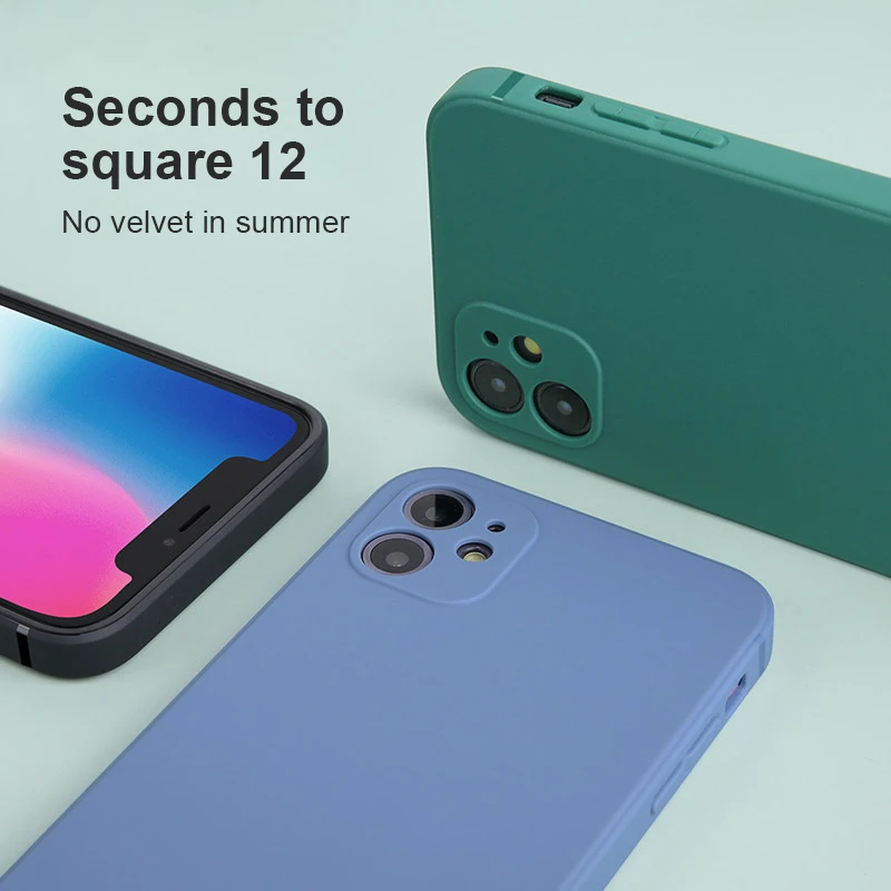 Милый матовый однотонный чехол для телефона Iphone 11 простой силиконовый мягкий