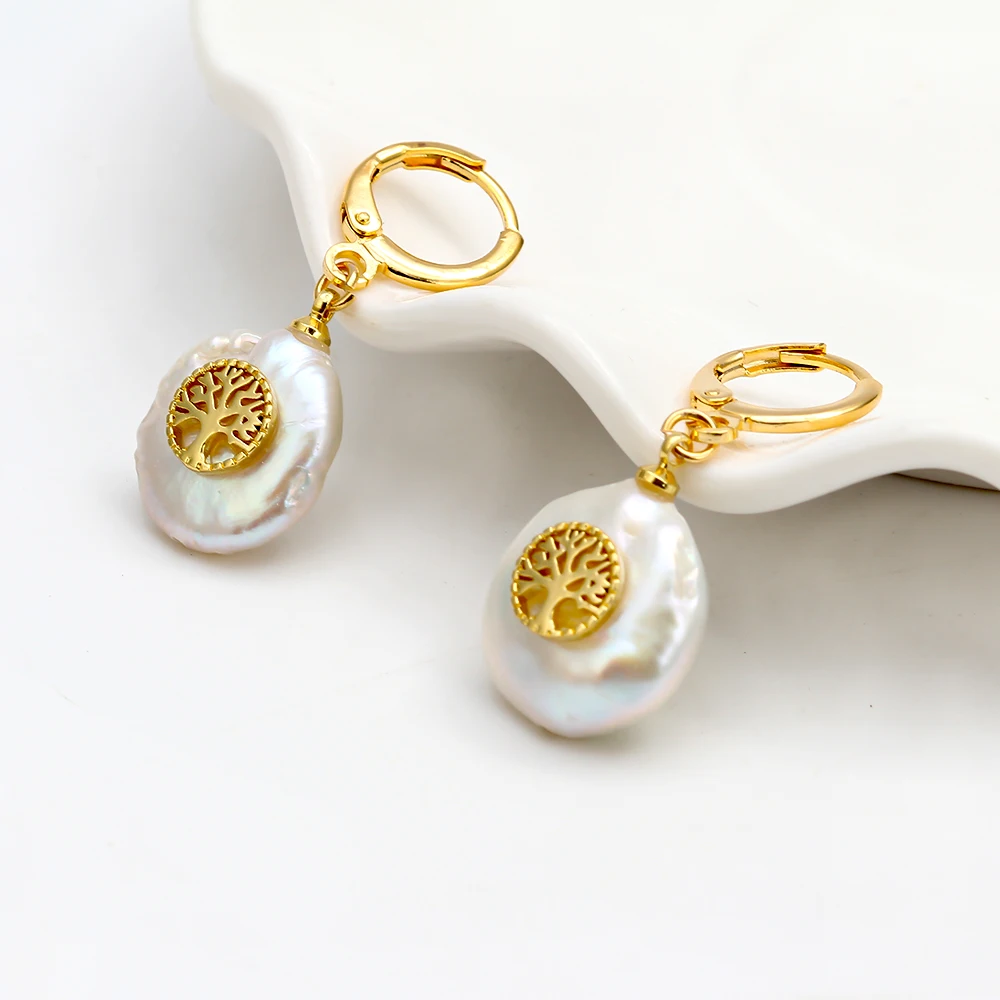 Wish Card элегантные женские серьги капли с жемчугом дерево жизни снежинка висячие