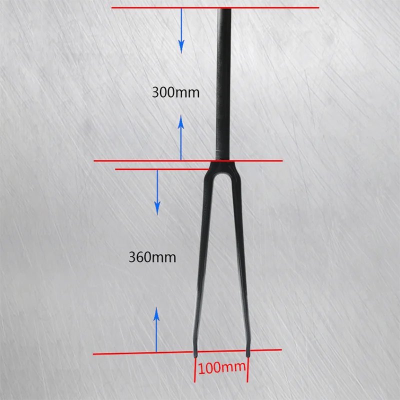 Передняя вилка для шоссейного велосипеда из углеродного волокна с фиксированной