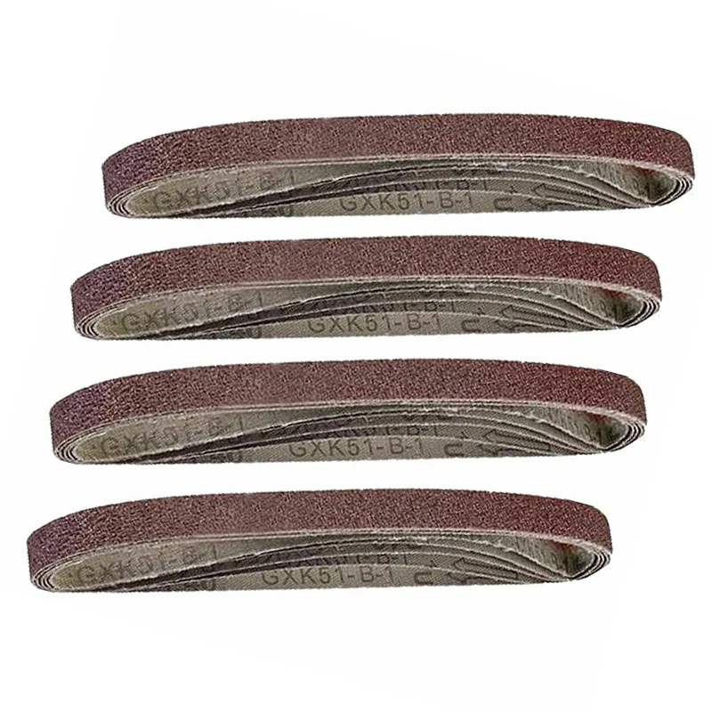 

20 PCS Assorted Alumina Sanding Air Belt Finger Sander Belts 13mm * 457mm