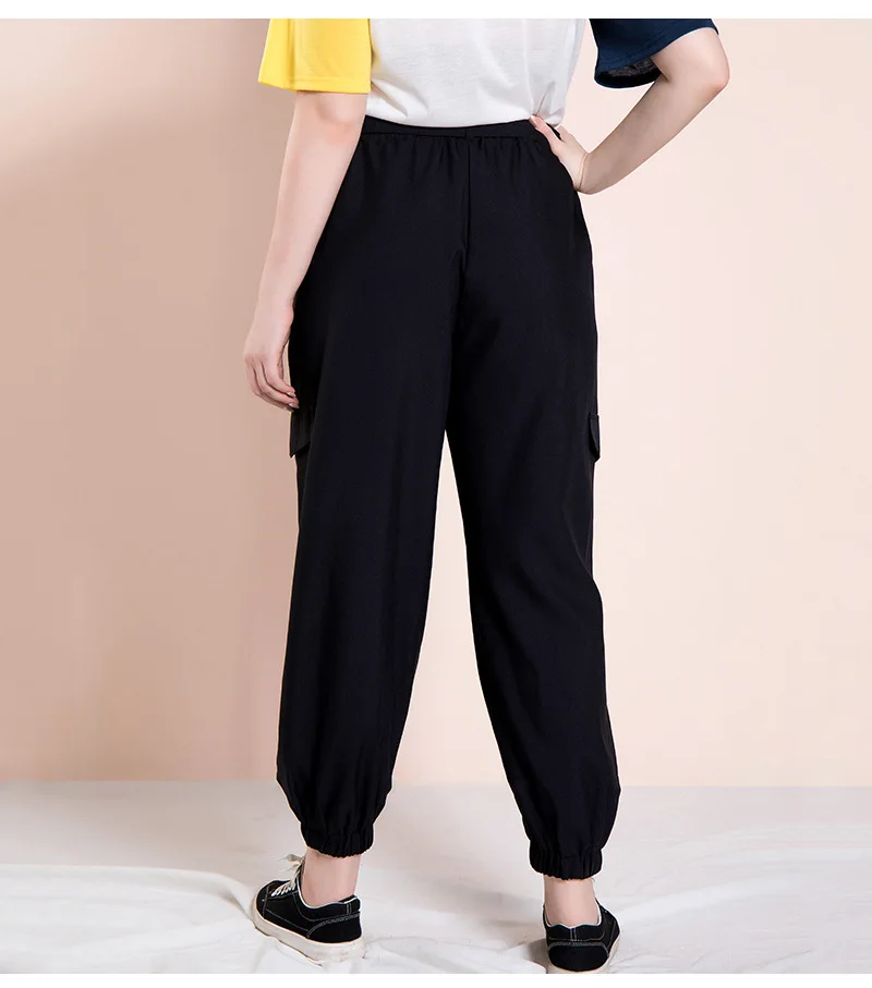 Женские Новые весенне-осенние брюки размера плюс длинные брюки-карандаши для