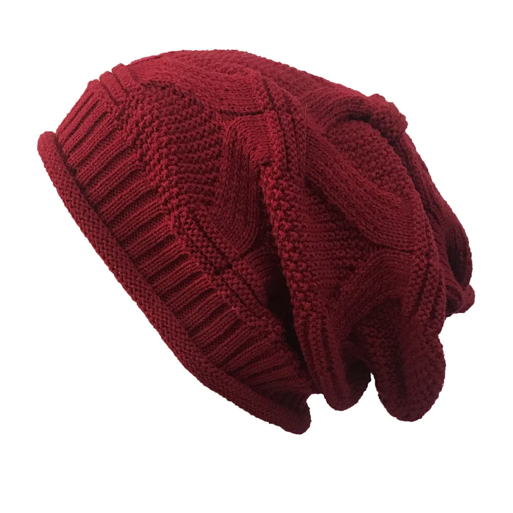 

Knitted Woolen Caps For Women Casual Knit Wool Outdoor Hats Crochet Hip-hop Cap Winter Outdoor Sports Keep Warm Hats Women Hat