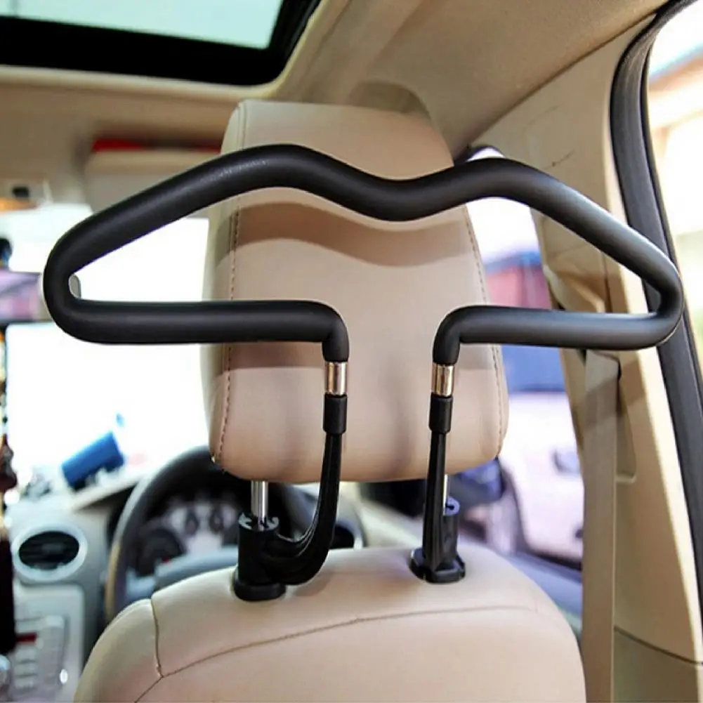 

Car Coat Hanger Sturdy Clothes Hanger 3D Design Multifunction Simple Stainless Steel Car Interior Storage organizer