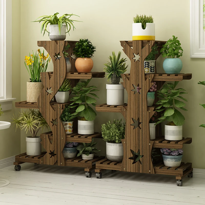 Балкон из твердой древесины Украшение Полки внутренняя и наружная гостиная