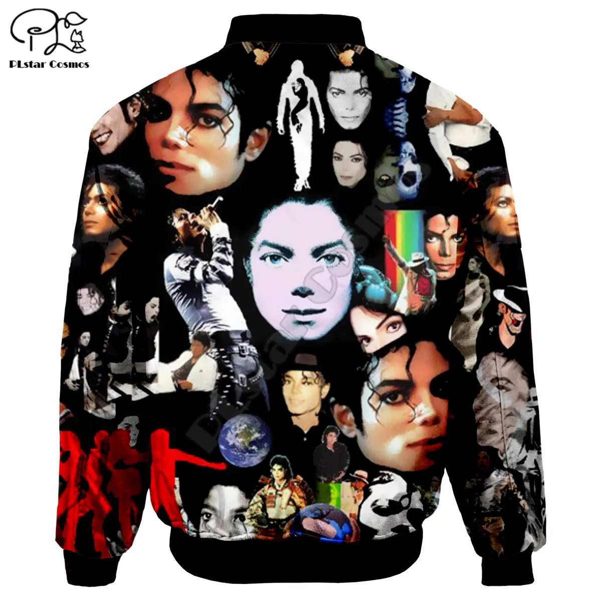 

Mens Unisex 3d Michael Jackson Jackets Print zipper Flight Jacket casual unisex Harajuku women Streetwear thick coat