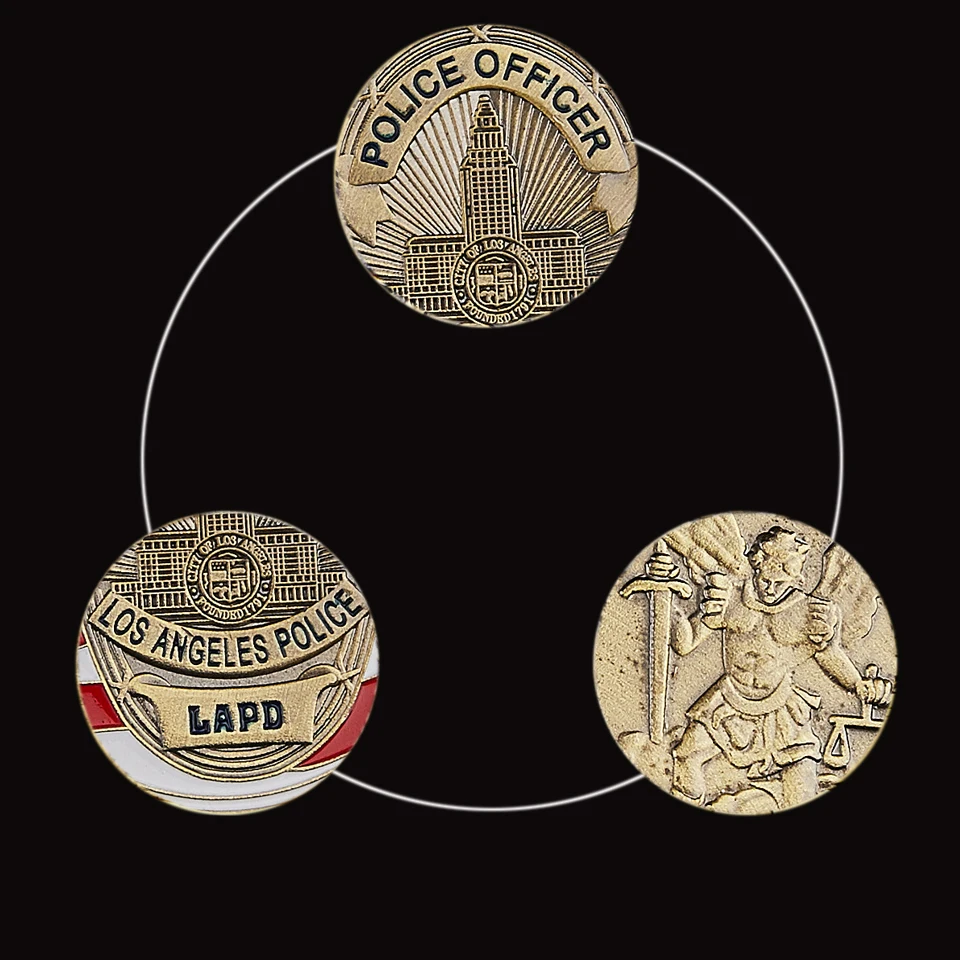 

Los Angeles Police Department LAPD Officer Saint Michael Patron Saint Of Law Enforcement Commemorative Coin