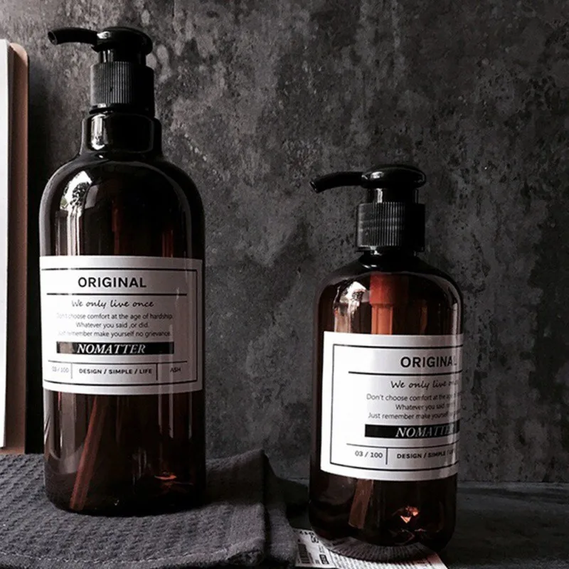 Многоразовая Бутылка для душа 250/500 мл в скандинавском стиле емкость с прессом