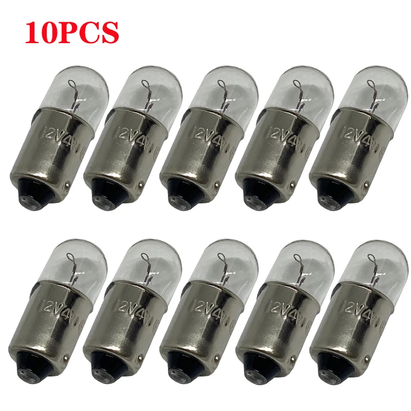 

10pcs T4W T8.5 Ba9s 12V 4W Original Turn Signal Parking Lights Clearance Lamps Reverse Bulbs Car Halogen Bulb