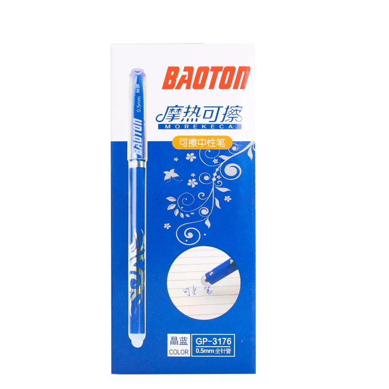

12pcs/set 0.5MM Erasable Suit Gel Pen Blue/Black Ink Magic Erasable Pen Set For School Student Office Supplies Writing Tools