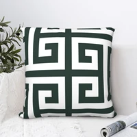 aquamarine greek key square pillowcase cushion cover creative home decorative sofa seater simple 4545cm