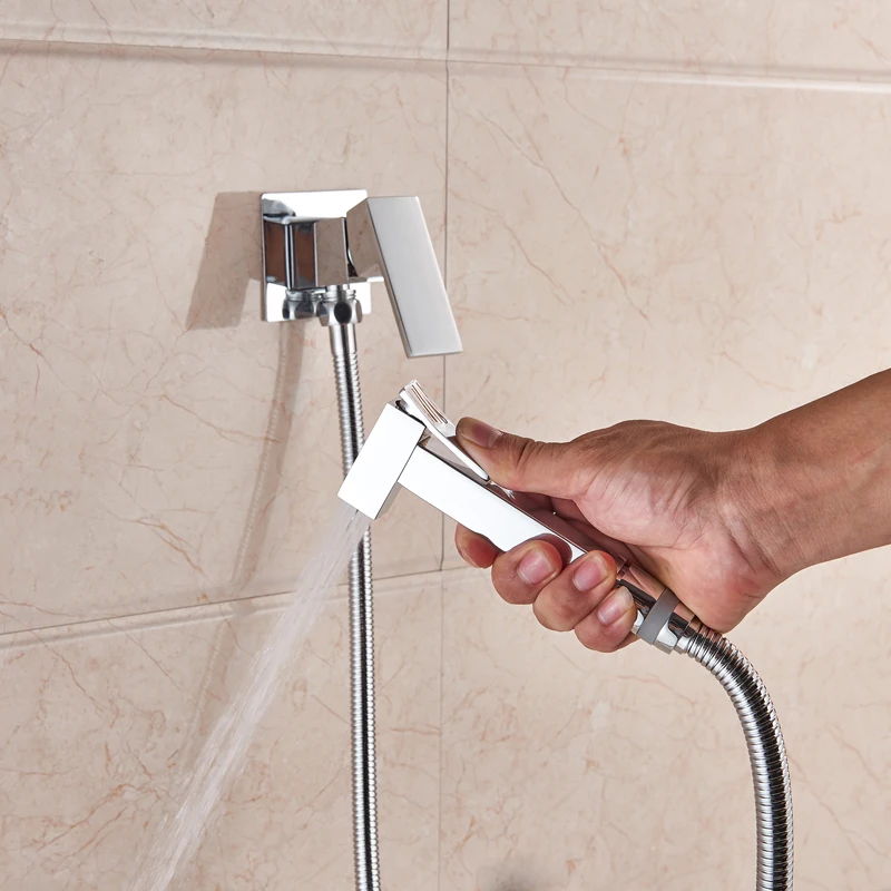 

Brushed Nickel Bidet Faucets Wall Mounted Bathroom Shower Tap Bidet Toilet Sprayer Bidet toilet Washer Mixer Faucet