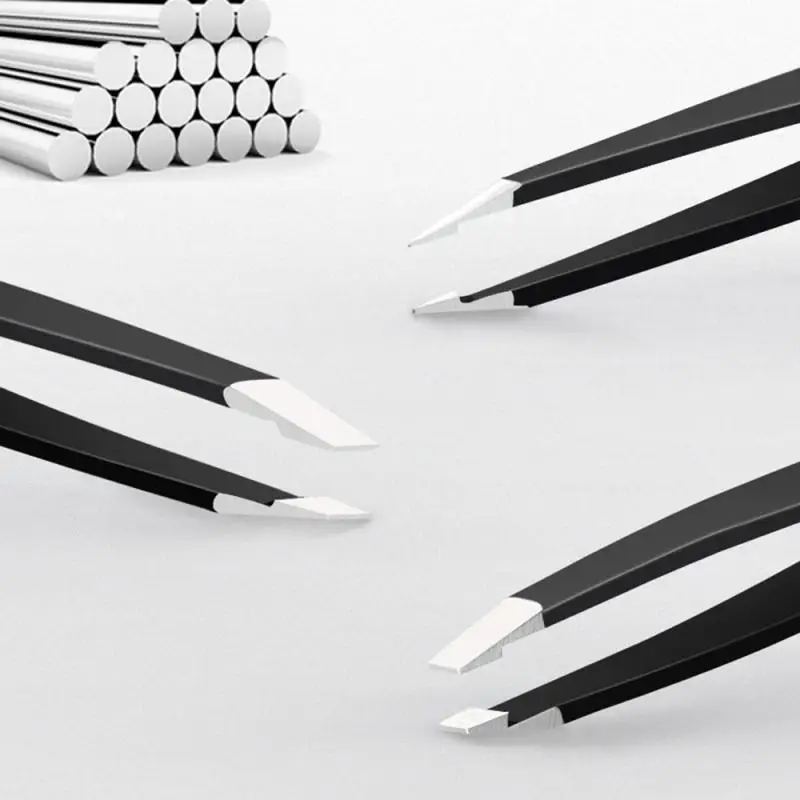 3 шт./компл. пинцет для бровей из нержавеющей стали наконечник/Наклонный