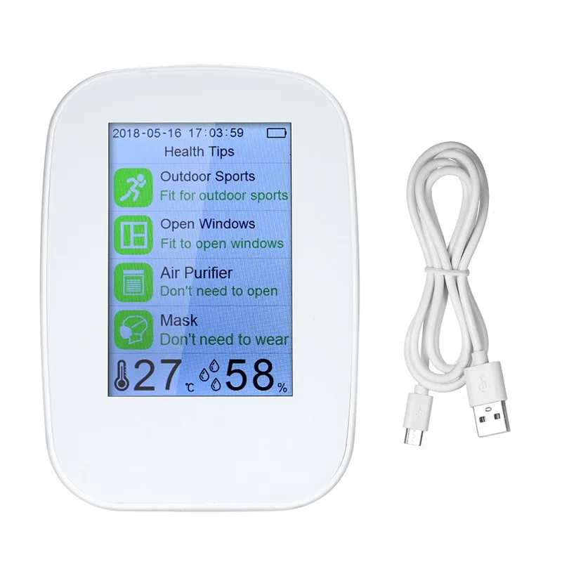 Цифровой Внутренний/открытый PM2.5/HCHO/TVOC тестер СО2 метр монитор качества воздуха детектор анализатор газа термометр гигрометр - Цвет: D9-H