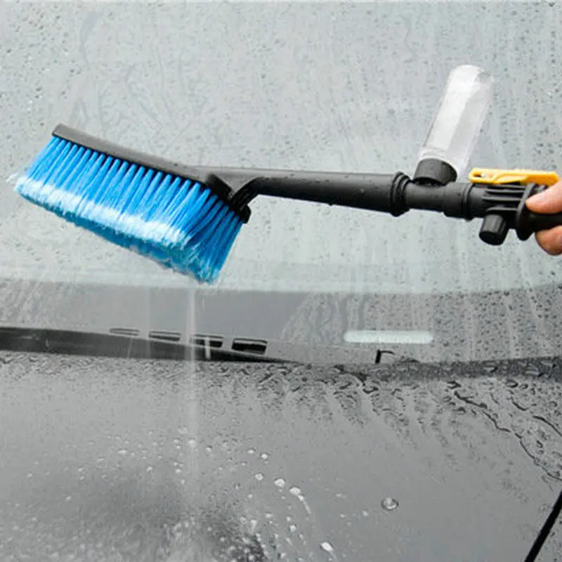 

Car Cleaning Brush Soft Bristles with Long-handled Water Spray Tire Wheel Brush Car Cleaning Supplies