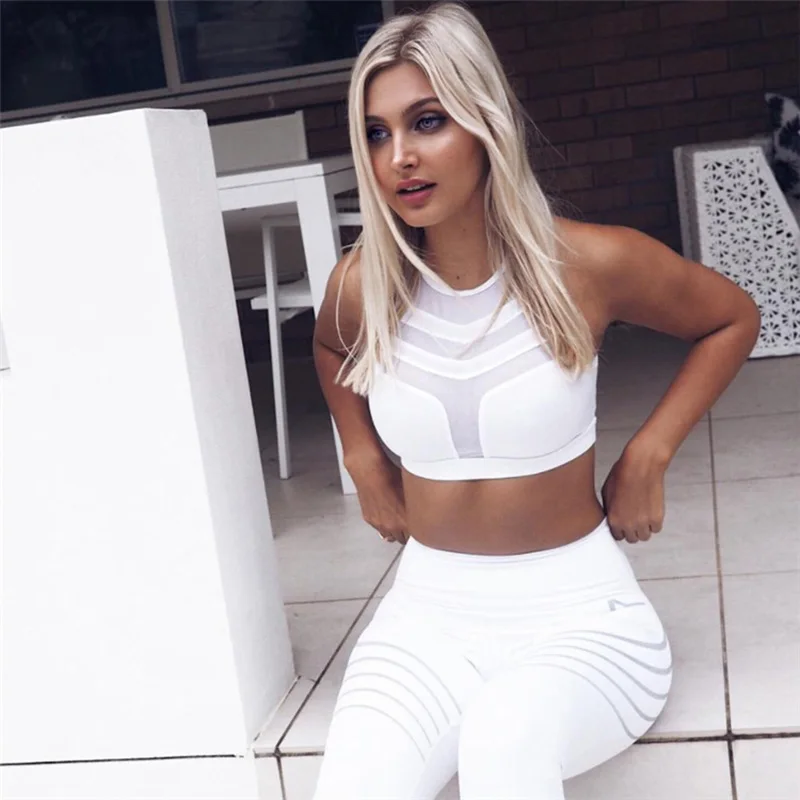 Сетчатый сексуальный прозрачный спортивный жилет 2019 женский бюстгальтер для