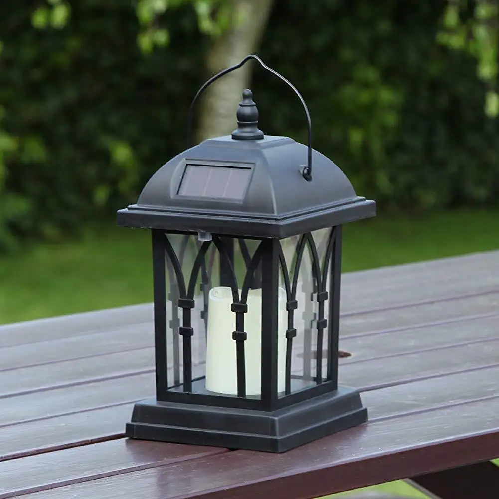 

Solar Light LED Candle Light Indoor And Outdoor Garden Decoration Emergency Light Outdoor Lamp Waterproof Solar Led Lamp Black