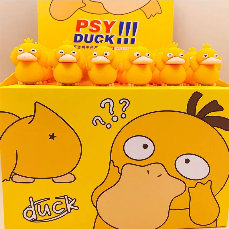 

36 pcs/lot Creative Yellow Duck Gel Pen Cute 0.5mm black Ink Signature Pens Promotional Gift Office School Supplies