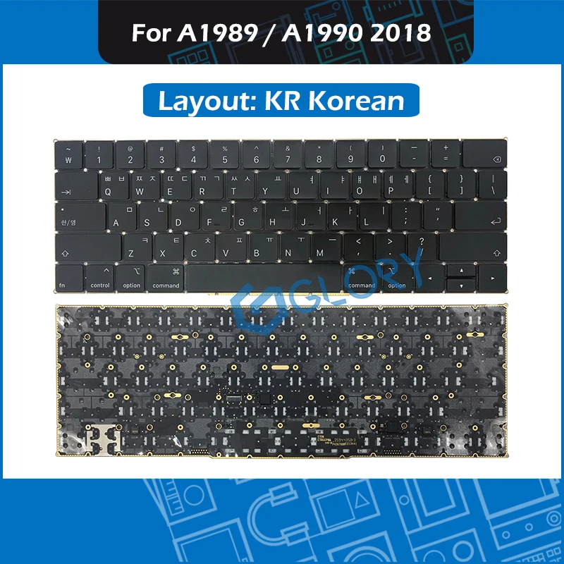 

Новый A1989 A1990 KR Корейская клавиатура для Macbook Pro retina 13 "15" Mid 2018 Корея клавиатура на замену