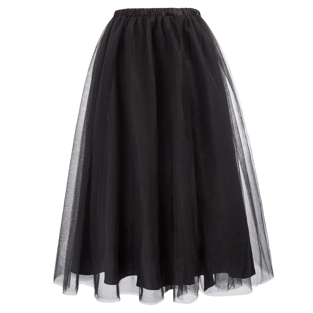 BP Для женщин юбки с эластичной резинкой на поясе для детей от 2 Слои тюль юбка миди