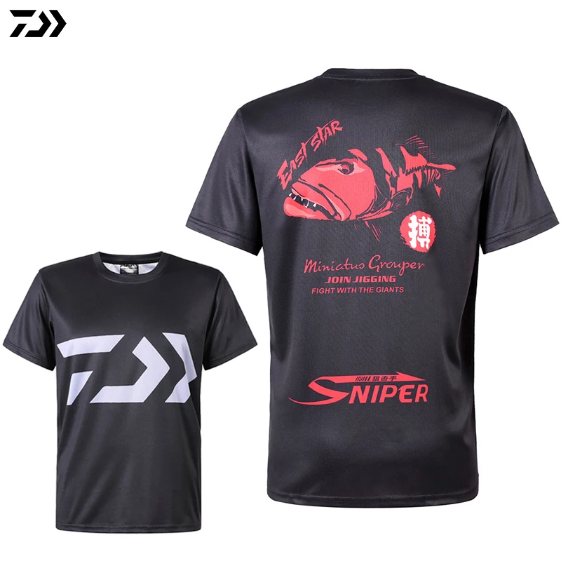 

2021 Breathable Daiwa Fishing Clothing Short Sleeve V Neck Anti Uv Mens Fishing Clothes Outdoor Top Quality Daiwa Fishing Shirt