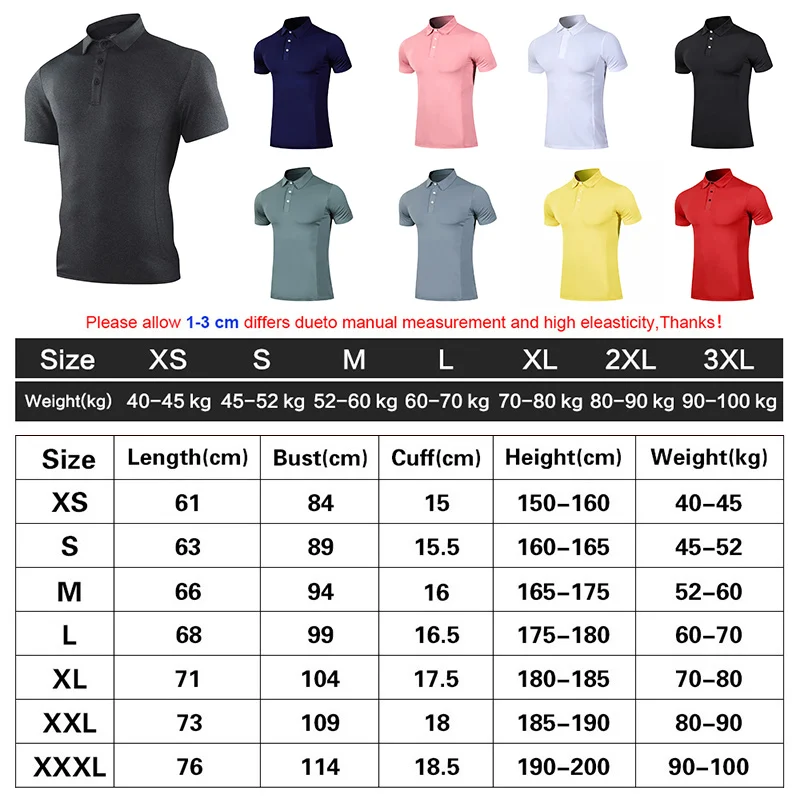 Golf shirt golf clothing men's golf shirt summer breathable elasticated short sleeve golf uniform polo shirt