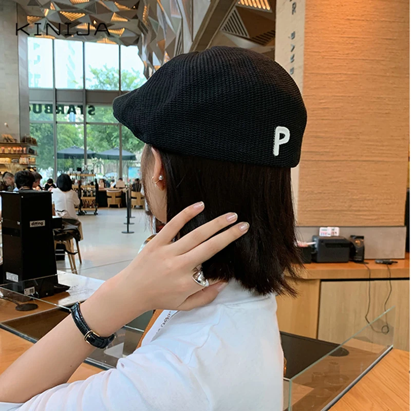 Осенний Новый вязаный берет в британском ретро стиле унисекс корейская мода