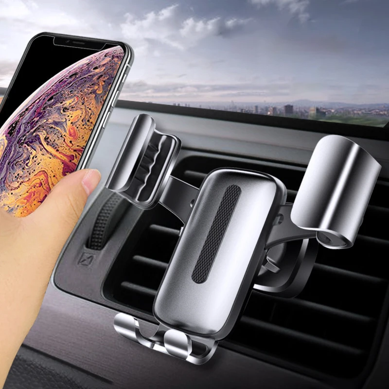 

Универсальный гравитационный Автомобильный держатель для телефона GPS навигация клипса для вентиляционного отверстия Автомобильный держа...