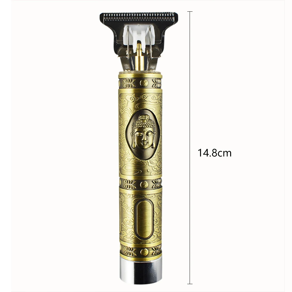 

Retro Close Cutting Hair Trimmer 5W Barbershop Cordless Carbon Steel T Blade Electric Hair Clipper