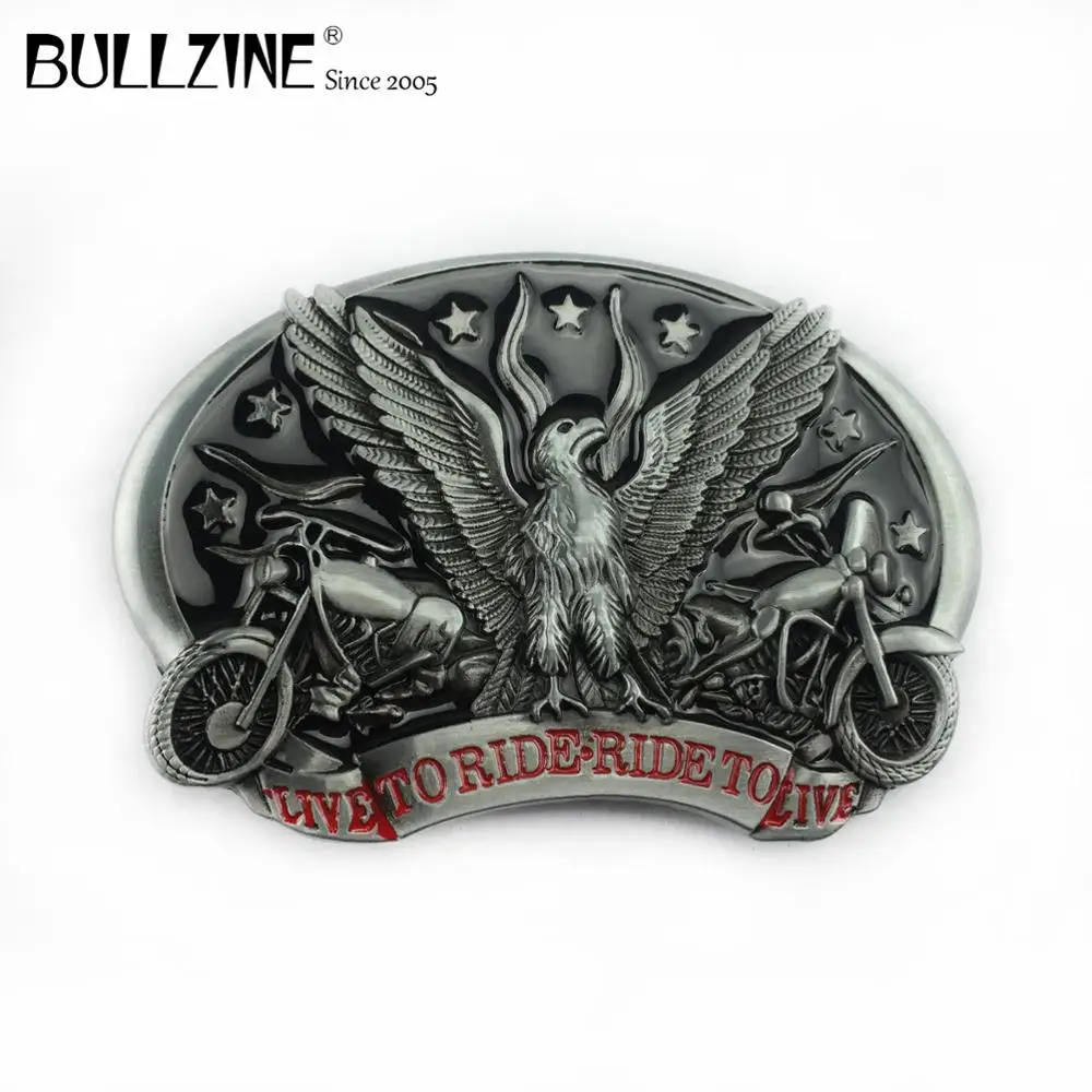 Bullzine оптовая продажа пояс из цинкового сплава пряжка для ремня с орлом оловянной