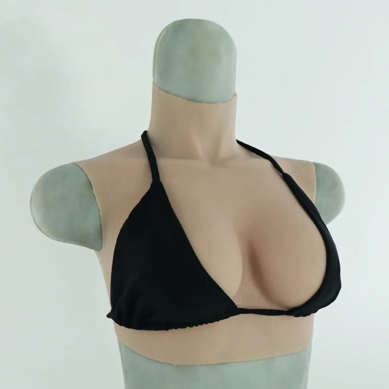 New B Cup Realistic Silicone Fake Boobs for Crossdresser Artificial Breast Forms for Drag Queen Shemale Transgender