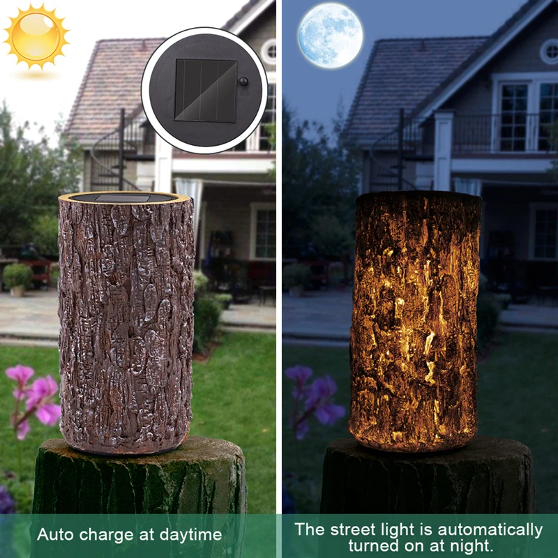 HoneyFly LED Solar Wooden Lamp Garden Light Decorative Courtyard IP65 Waterproof Control | Лампы и освещение