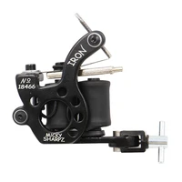 hot sales wire cutting 10 wrap coils tattoo machine for liner and shader black color iron tattoo supplies free shipping
