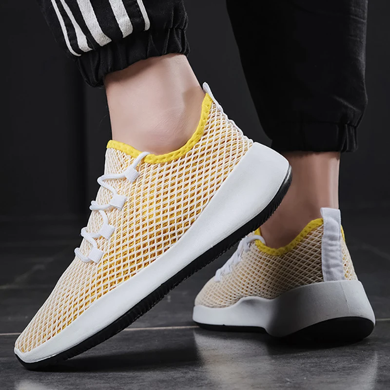 Женские сетчатые кроссовки с перфорацией размера плюс 36-44 модная