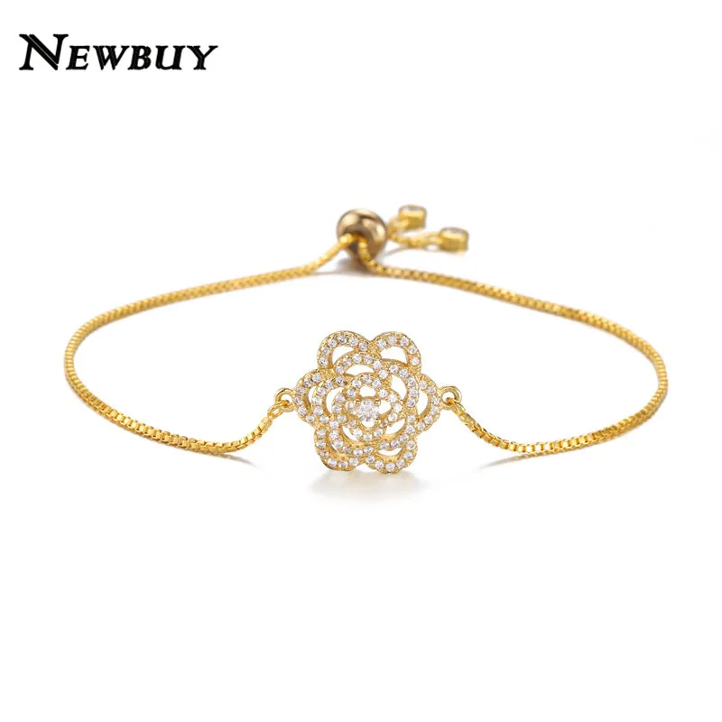 NEWBUY Модные прозрачные AAA + кубический цирконий ювелирные изделия серебро/золото