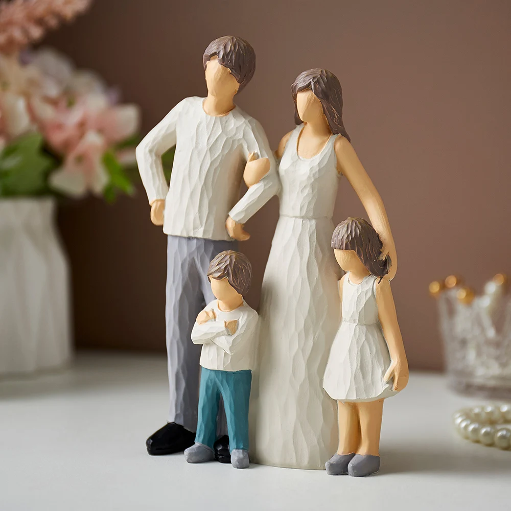 Теплые Семья Декор Happy смолы креативные злодей скульптура декор дома Аксессуары