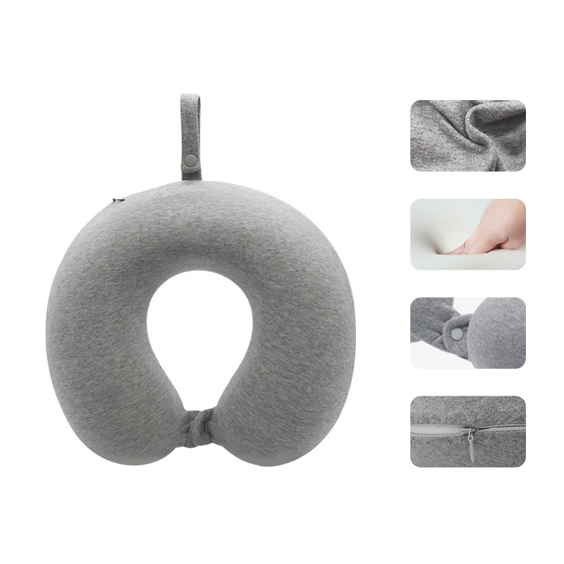 U-образная мягкая подушка для путешествий подушки шеи из пены памяти самолета