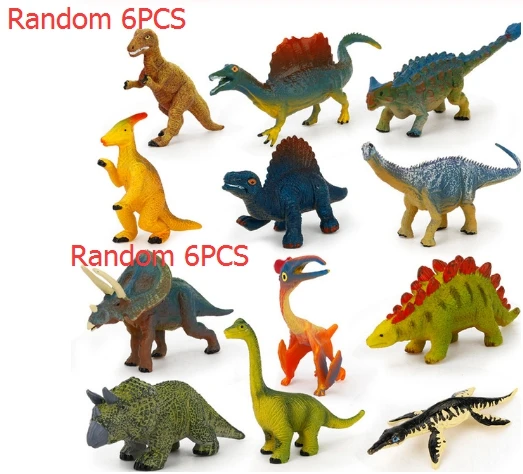 6PCS M Dinosaurs 130*100 см Динозавр мир движение парковка карта детская игрушка игровой коврик Дорожный Знак Дети Девочки Мальчики игровые коврики Животные модели игрушки - Цвет: 6PCS M Dinosaurs