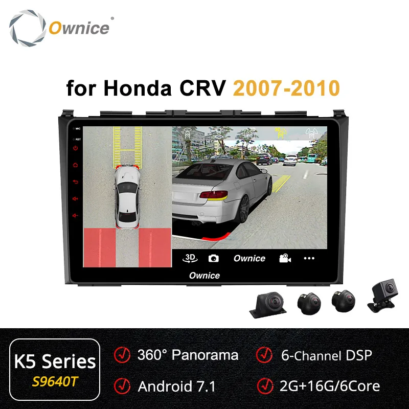 s9640 K5 Ownice K3 K5 K6 Восьмиядерный автомобильный DVD Andoid 9,0 для Honda CRV CR-V 2006-2011 радио видео gps dvd-плеер 2G/3 2G 4G сеть LTE - Цвет: s9640 K5